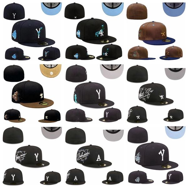 Unisex takılmış şapkalar snapbacks şapka baskball kapaklar tüm takım ny logo erkek kadın açık spor nakış pamuk düz kapalı kapalı biyasası esnek güneş kapağı