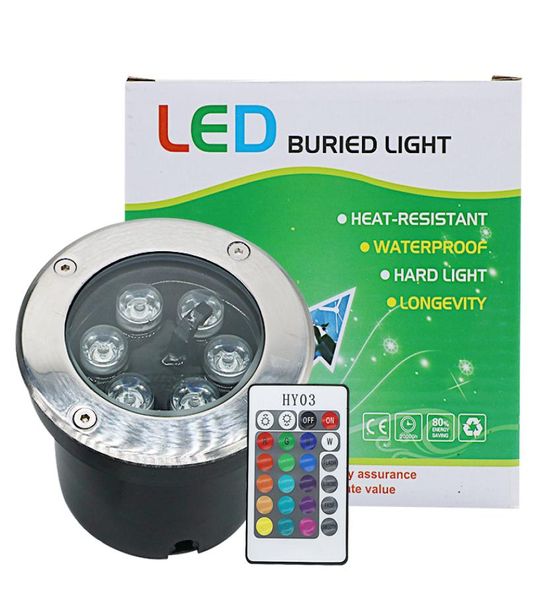 IP67 Impermeabile 12V DC Ingresso tensione 6W LED Luce sotterranea Bianco caldoBiancoRossoVerdeBluGialloColore RGB disponibile1729382