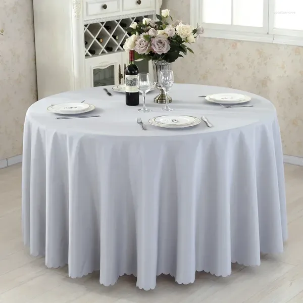 Tovaglia Tinta Unita Tabby El Banquet Wedding Tovaglia Rotonda Grande Rettangolare Bianca