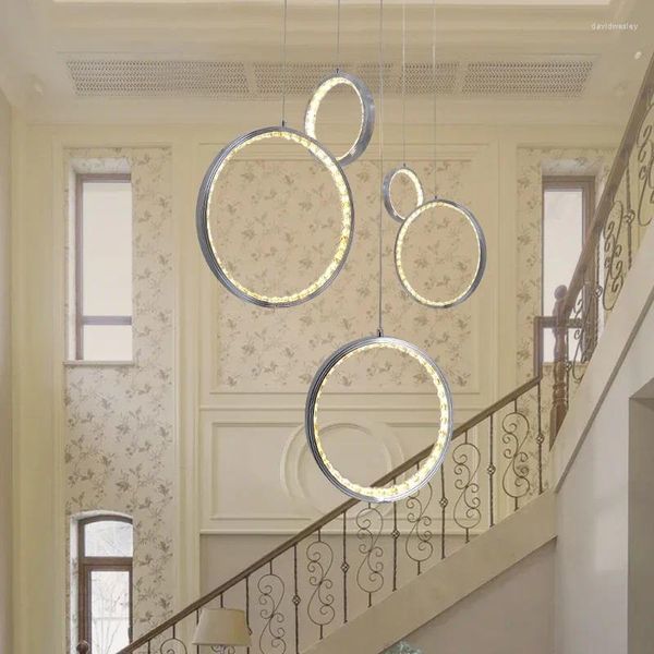 Tavan Işıkları Daire Yüzükleri LED Işık Kristal Aydınlatma Evde Yemek Odası Yatak Odası El Dükkanı Avizeler Lamba Fikstür