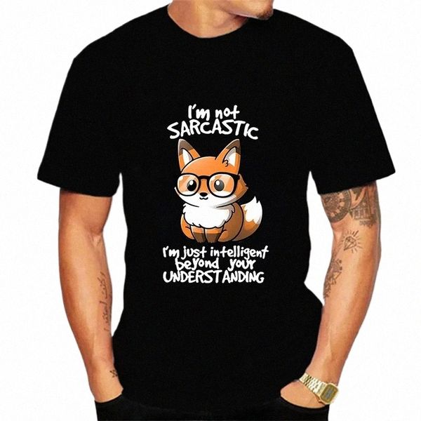 Camiseta masculina Eu não sou sarcástico, sou apenas inteligente Beyd Your Understanding Kawaii T Shirt Homens Mulheres Camiseta Masculina Camiseta clássica Q17r #