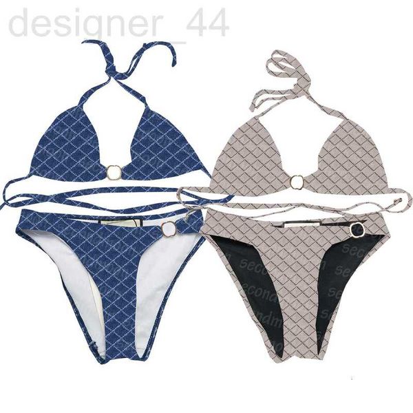 Mulheres Plus Size Swimwear Designer Womens Bikini Set Letras Impressas Verão BeaTravel Swimsuit Sexy Split Banheira Terno 0166