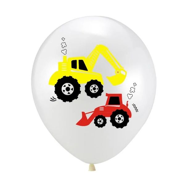 Nuovo 2024 Happy Birthday Decoration Balloons Banner Banner Party Forniture per veicoli per veicoli per camion dei pompieri Accessori palloncini