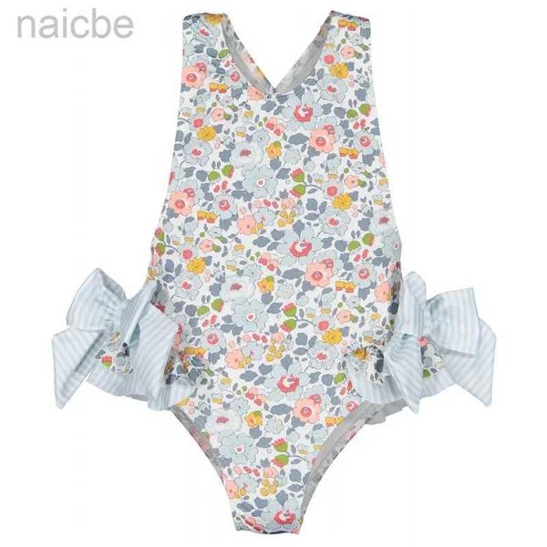 Einteiliger Mädchen-Badeanzug Amoi Baby-Einteiler mit Sling-Print, niedlicher Strand-Bikini-Badeanzug, Badeanzüge für Babys, 2–7 Jahre, Biquini Infantil Menina 24327