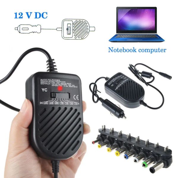 Adapter Hohe Qualität 80W Universal Notebook PC Computer Auto Ladegerät 8 DC Stecker Netzteil Netzteil für Laptop Laptop