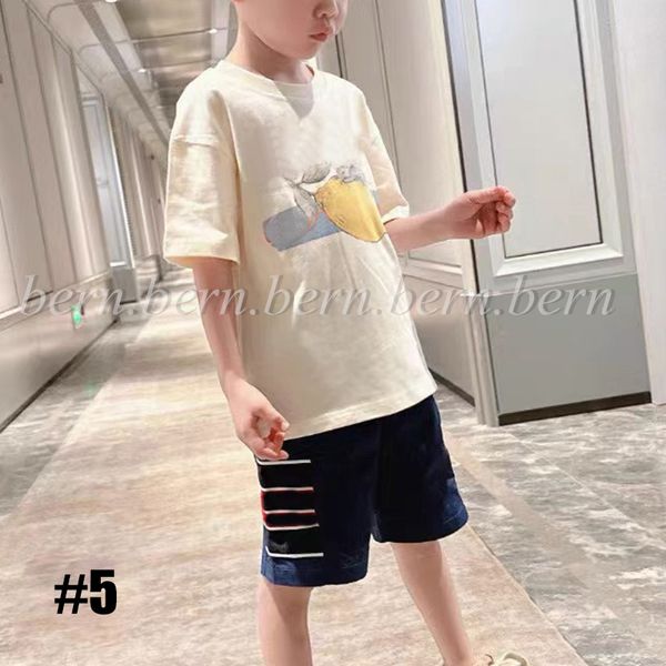 Per bambini Moda Simpatico cartone animato Modello Casual T-shirt a maniche corte T-shirt girocollo T-shirt da donna