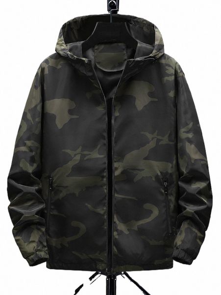 giacche da uomo casual giacca mimetica con cappuccio uomo streetwear hip hop sportwear giacca mimetica militare 777t #