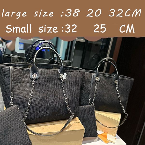 borse tote borsa a tracolla da donna di lusso borsa a tracolla CC ad alta capacità Design con fibbia in materiale tela Due taglie incluse Piccolo portafoglio viaggio vacanza casual Borse da spiaggia