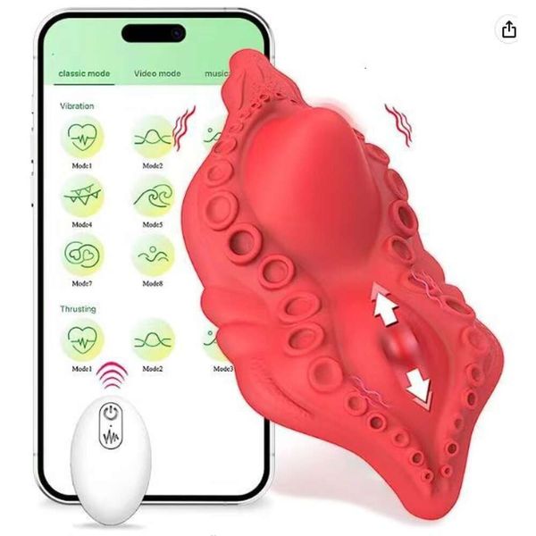 Sea Monster Feminino Wearable Carregamento APP Controle Remoto Jumping Egg Masturbação Dispositivo para Produtos Adultos Explode 75% tomada de fábrica