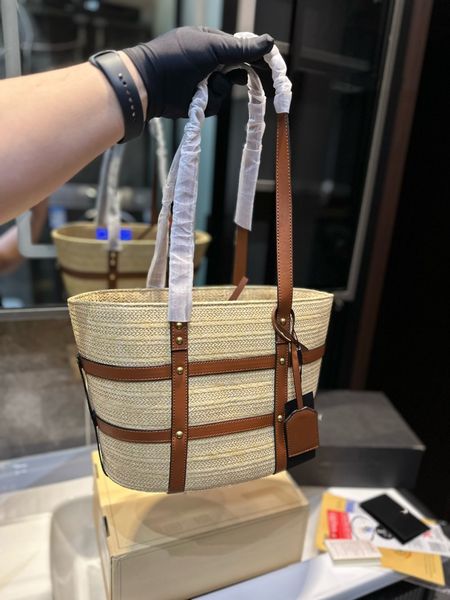 Sacos de designer de luxo Grama tecida sacos de compras cestas de vegetais bolsas bolsas mulheres moda compras satchels sacos de praia totes sacos de ombro bolsas carteira preta