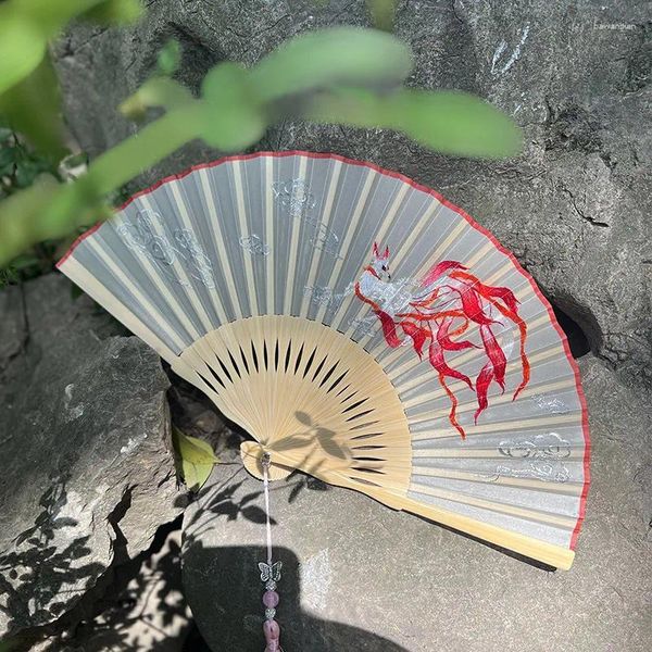 Dekorative Figuren im chinesischen Stil, Stickerei, faltbarer Fächer, Kunsthandwerk, Hochzeit, Fans, Zuhause, täglich, tragbar, schütteln, passende Kleidung, Reisen