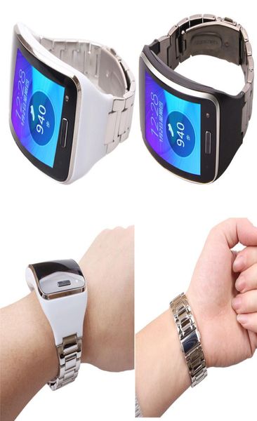 Pulseira de pulseira de relógio de aço inoxidável para Samsung Gear S SMR7502937388