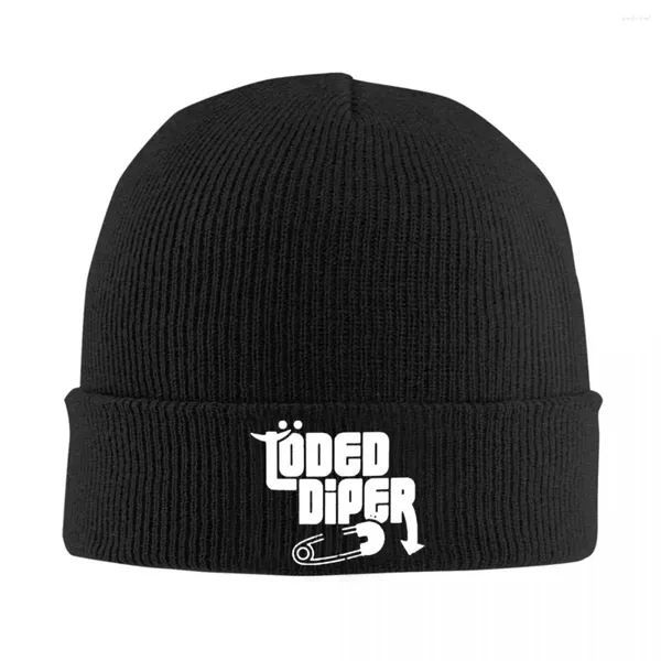 Berets Loded Diper Band Chapéu de malha para mulheres homens gorro outono inverno chapéus hip hop boné