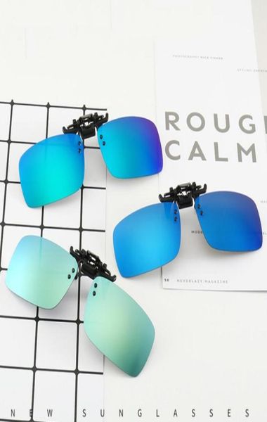 Солнцезащитные очки с зажимом, поляризационные и UV400, папка для очков, оправа, зеркальные линзы, откидные очки ночного видения, 3 размера Whole7141260