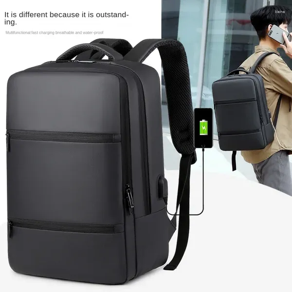 Mochila high-end computador de ombro duplo personalizado à prova d'água resistente ao desgaste membros da equipe empresarial trabalho saco de viagem presentes