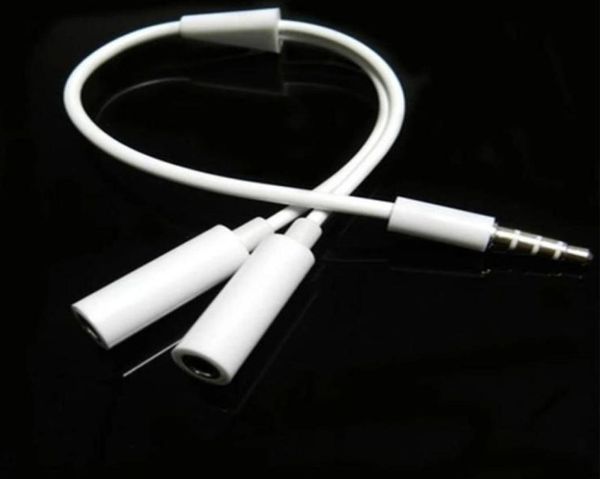 35 mm 1 Stecker auf 2 Dual-Buchsen oder Stereo-Klinken-Kopfhörer-Y-Splitter-Kabel-Adapter für iPhone Samsung HTC73368953019169