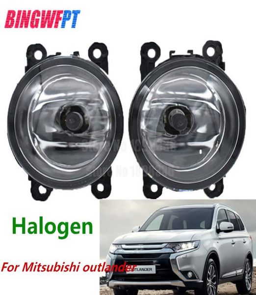 2 pçs luzes de nevoeiro dianteiras estilo do carro pára-choques redondos luz halógena lâmpadas nevoeiro para mitsubishi outlander 20189094665