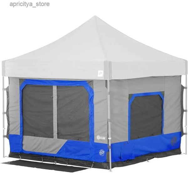 Tende e pensiline E-Z UP Camping Cube 6.4 Conversione di 10 tettoie con gambe dritte in tenda da campeggio Royal Blue (escluso tettuccio/tettuccio) Grande24327