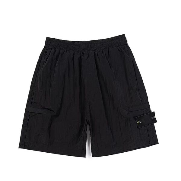 Metal Nylon Reflexionshorts Klassische Kompass lässige Männer Mehrere Taschen kurze Hosen gefärbt Outdoor Shorts Größe M-XXL Schwarz