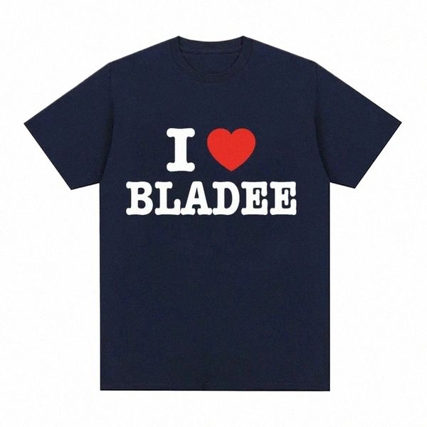 Ich liebe Bladee Drain Gang Print T-Shirts Sommer Männer Frauen Kleidung Fi T-Shirt Casual Cozy Cott Kurzarm T-Shirts Tops 55fz #