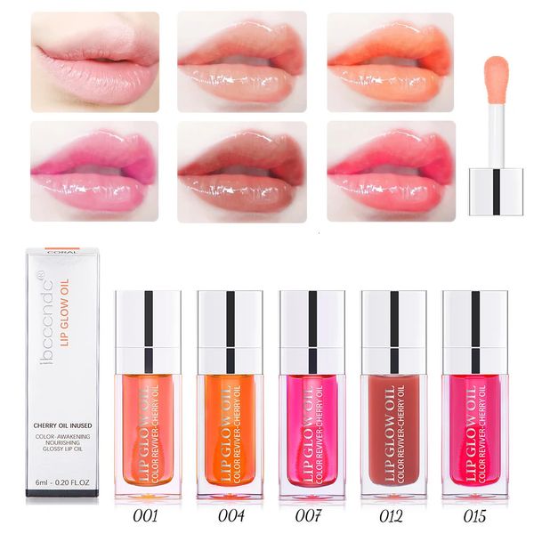 Crystal Jelly Olio idratante per labbra rimpolpante Lucidalabbra Trucco Sexy Plump Lip Glow Olio colorato Lip Plumper 6 ml 1 pezzo 240320