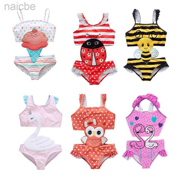 Costume da bagno intero per bambina Costume intero 12-7T Ragazza senza maniche Costume da bagno Sirena Costumi da bagno per bambini Costumi da bagno estivi 24327