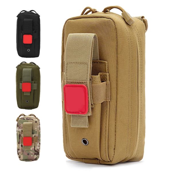 Bolsas Tactical Molle Medical Pouch Medical Trauma Kit EMT Primeiros socorros Saco de Sobrevivência ao ar livre Ferramenta Militar EDC Bolsa Telefone Pacote de cintura