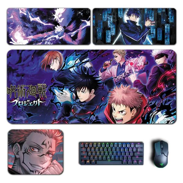 Pads Anime Jujutsu Kaisen Mouse Pad Gojou Satoru Megumi Sukuna Yuta Mousepad Computer Laptop Gamer Pad PC Gaming Accessories Desk Mat