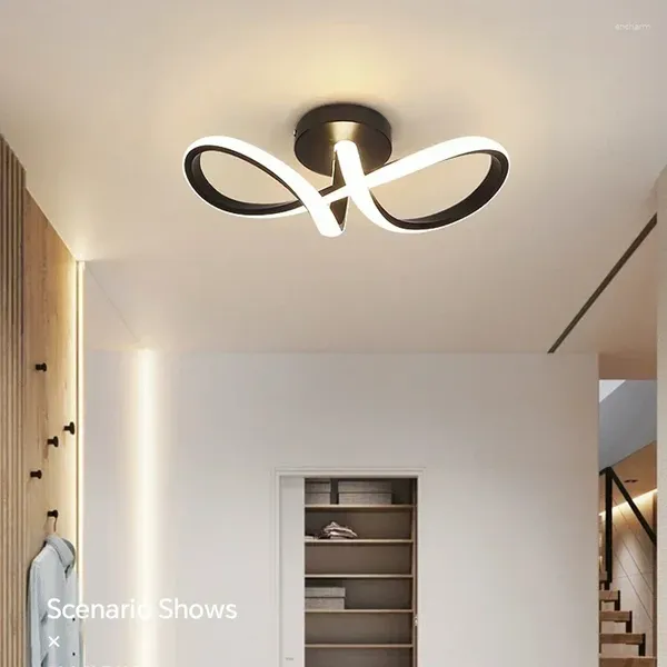 Lâmpada de parede led luz moderna modelagem arandela design curvo para quarto cabeceira sala estar estudo corredor decoração interior luminária brilho