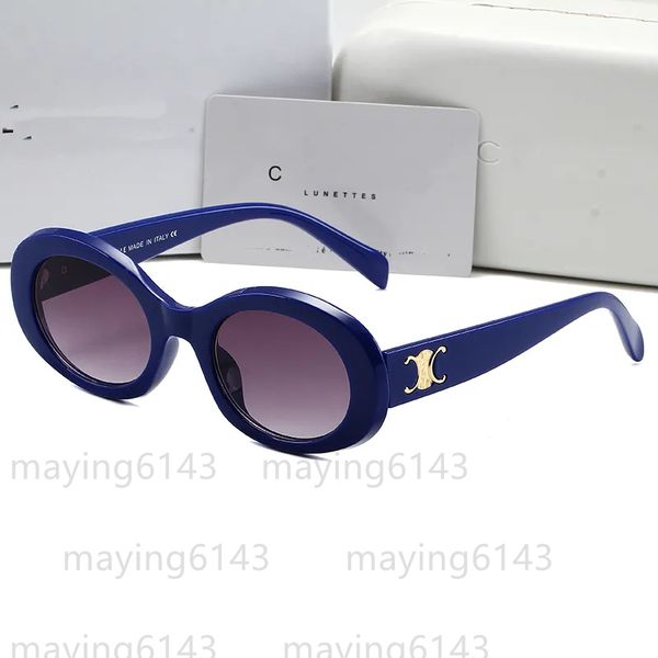 Óculos de sol de designer de moldura completa de luxo da moda CEL 40238 Marca masculina e feminina clássica moda oval óculos premium UV 400 óculos de sol polarizados mais vendidos