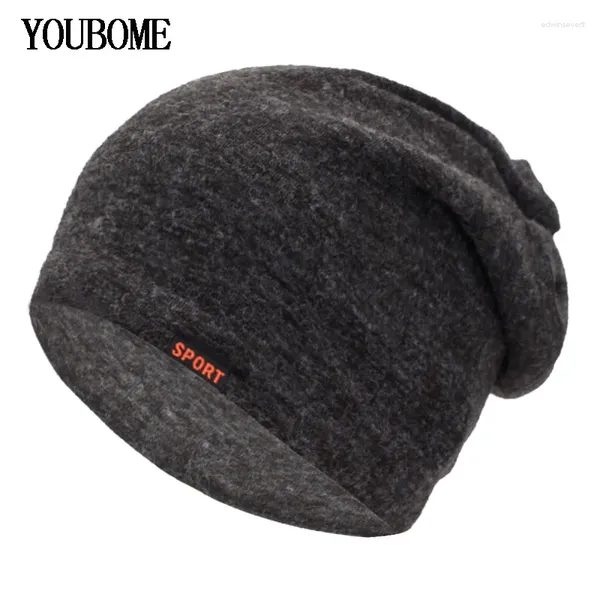 Berretti di marca Skullies Berretti Sciarpa da donna Uomo Cappelli invernali per cappello lavorato a maglia Anello Maschera Maschio Gorros Cofano Berretto da donna