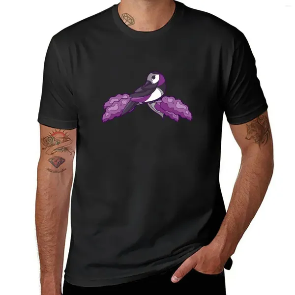 Regatas masculinas Pride Birds - Assexual Demisexual Cinza-Assexual Camiseta Curta Roupas Bonitas Camisetas de Grandes Dimensões Para Homens