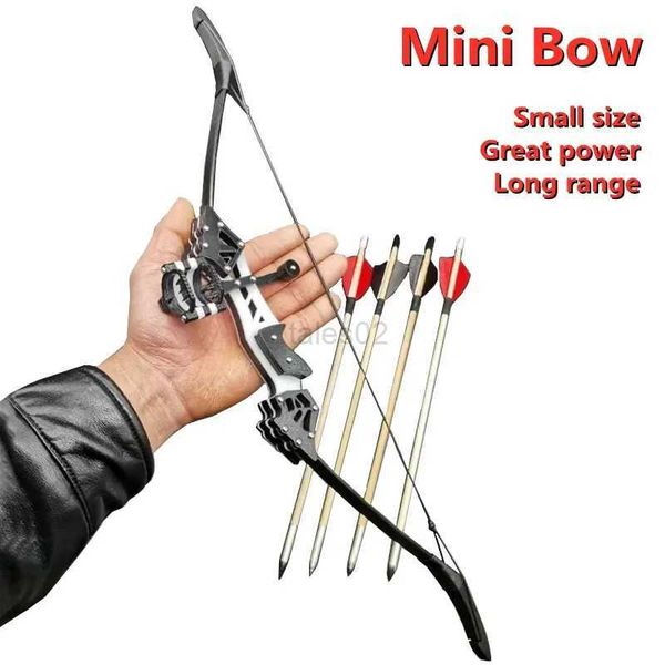 Bow Arrow Мини-рекурсивный лук Портативный мощный прицел Стрельба Лук и стрелы Съемная стрельба из лука Спортивная игрушка Набор лука и стрел yq240327
