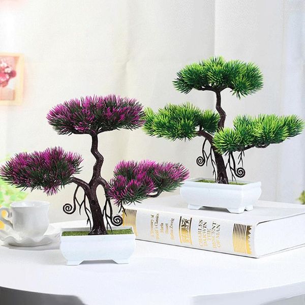 Dekoratif çiçekler sahte ağaç bitkisi yapay bonsai suya veya güneş kitaplık dekoru ev oturma odası yatak odası giriş yolu