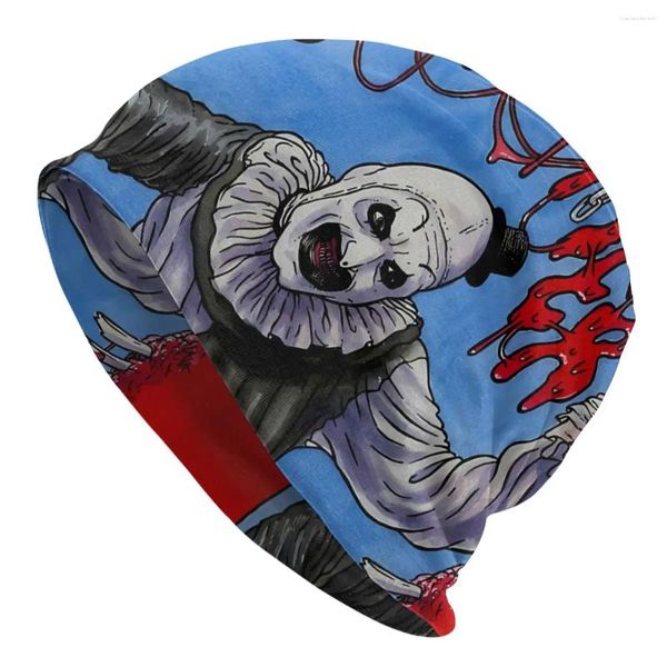 Berets The Terrifier Thin Skullies Beanies Outono Primavera Caps para Homens Mulheres Filmes de Terror Ski Bonnet Chapéus