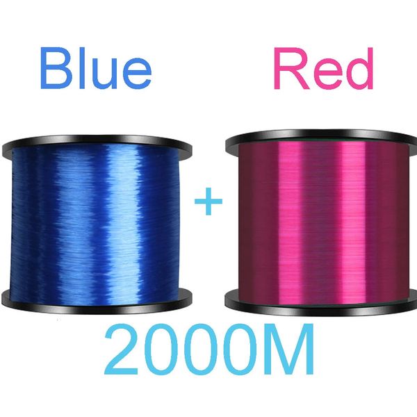 2 Pz 1000 M Nylon Pesca Linea di materiale giapponese Super Strong Linea di monofilamento rivestito in fluorocarbonio Pesca alla carpa con acqua salata Pesca 240315