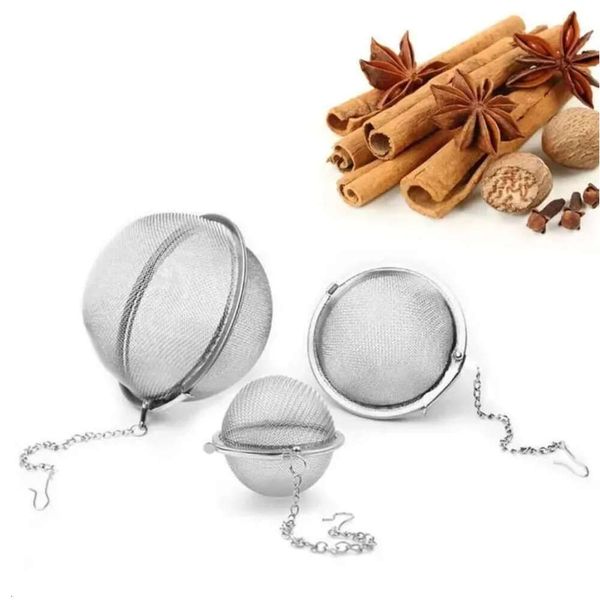 Infusore con chiusura in acciaio Pentola in acciaio inossidabile Sfera per spezie Palla da tè Filtro Infusori a rete Filtri Filtro Infusore Strumento Fy3573 1102 s s