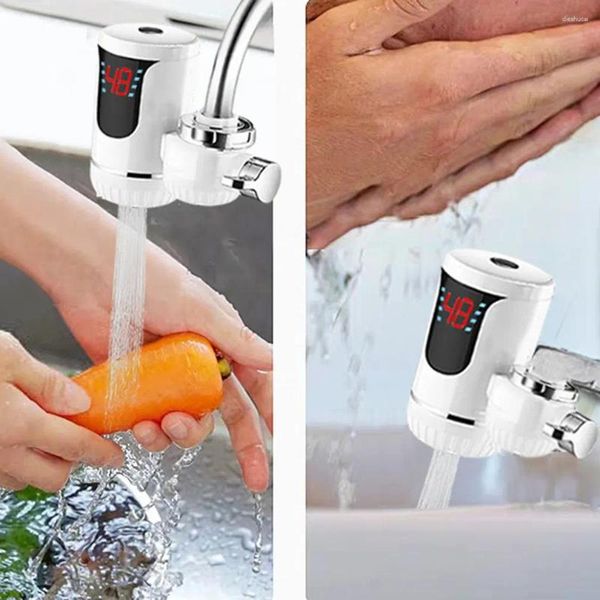 Rubinetti da cucina Rubinetto dell'acqua elettrico universale e freddo a doppio scopo Riscaldatore con connessione rapida di tre secondi