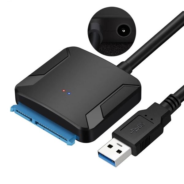 Cavo da USB 3.0 a SATA 3 Adattatore da SATA a USB Converti cavi Supporto Adattatore per disco rigido SSD HDD esterno da 2,5/3,5 pollici