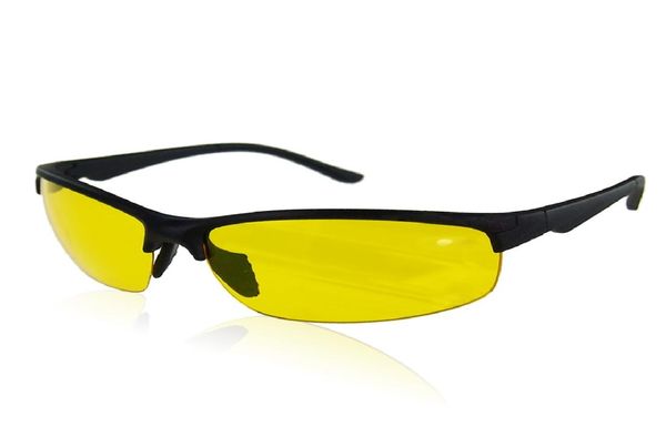 Occhiali da sole interi per la visione notturna Occhiali da guida con lenti gialle Classico vetro antiriflesso HD ad alta definizione3753829
