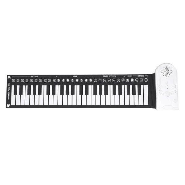Цифровая клавиатура с 49 клавишами, гибкая раскладывающаяся пианино, громкий динамик, электронная ручная раскрутка фортепиано, клавишный инструмент, подарок для меломана