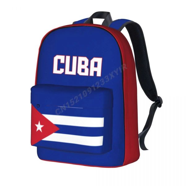 Sırt çantası Unisex Sırt Çantası Küba Bayrağı Küba Dikiş Okul Çantası Messenger Çanta Kılıfı Dizüstü Bilgisayar Seyahat Çantası Mochila Hediye