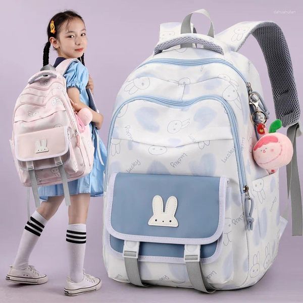 Schultaschen Schultasche für Grundschulmädchen der 3. bis 6. Klasse, weicher Schwester-Rucksack mit süßem Aufdruck, hochwertige Büchertasche