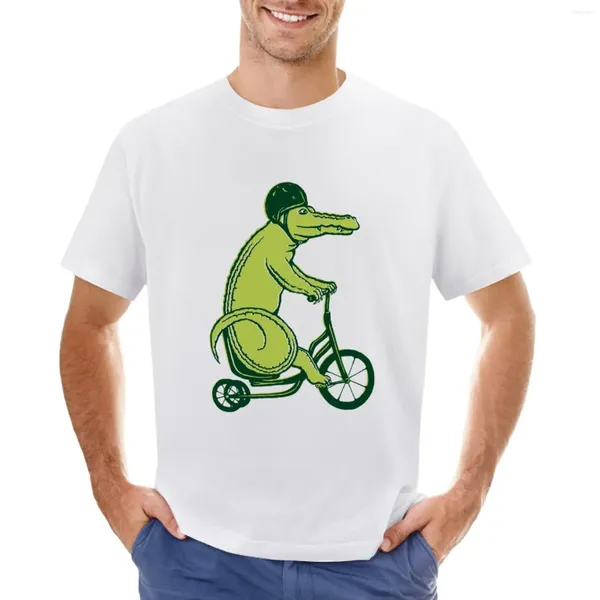 Polo da uomo T-shirt in coccodrillo sulla bici Tifosi sportivi vintage Camicetta per abbigliamento estetico T-shirt slim fit per uomo