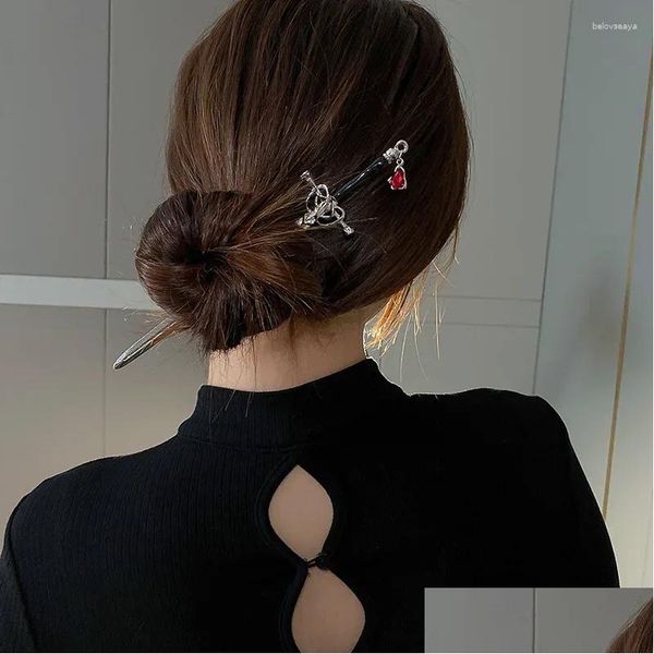 Haarspangen Haarspangen Schwert Haarnadel Zubehör chinesische Stöcke Stirnband Frau DIY Frisur Harajuku Vintage Schmuck Brautjungfer Geschenk Dr Otxb6