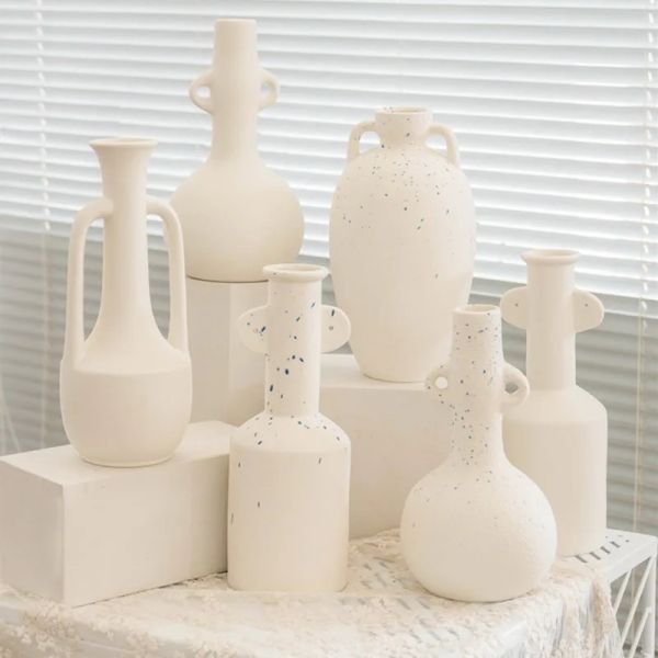 Vasos vaso de cerâmica decoração estilo nórdico decoração para casa para decoração do quarto vaso de flores secas para decoração vaso original casas decoração