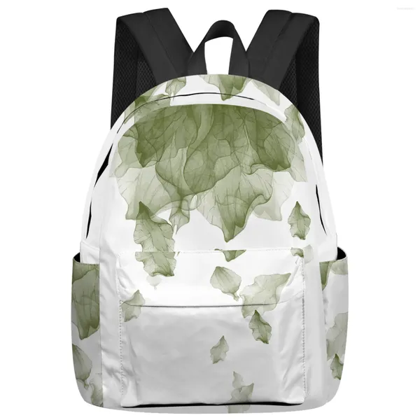 Rucksack mit Farbverlauf, Blumengrün, große Kapazität, mehrere Taschen, Reiserucksäcke, Schultasche für Teenager, Damen, Laptoptaschen, Rucksack