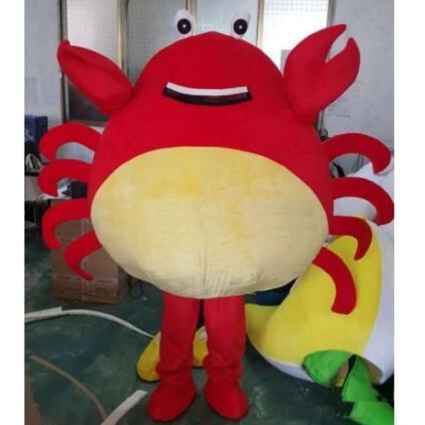 Costumi della mascotte Costume della mascotte del vestito operato dalla peluche del fumetto della mascotte del granchio rosso di Natale di Halloween