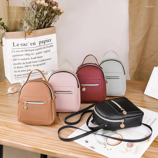 Borse da scuola Versione coreana dello zaino piccolo da donna Prodotto con tasche multiple Borsa per cellulare a tracolla singola di grande capacità regalo