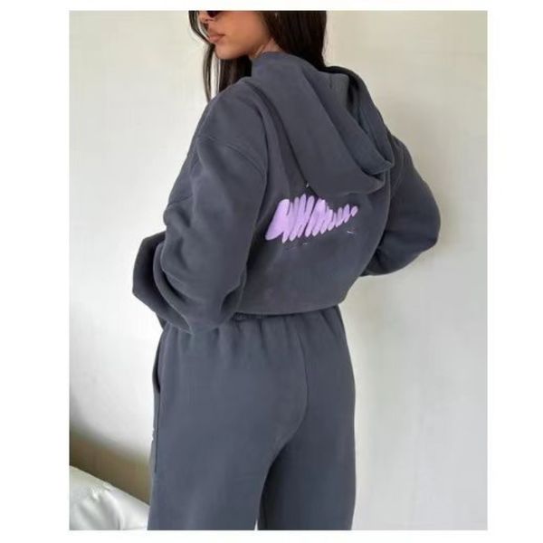 White Foxx Hoodie Women Hoodie Sets zweiteilig weiße Foxx -Set Pullover Hosen Kapuze lässig losen sitzende Kleidung Hosenpodium Hosen Outfit Sweatshirts 560